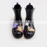 2017 Hand Printed Style Pvc Ankle Rain Boots for Women thumbnail-4