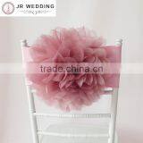 Hot Sale Fashion Handmade Organza Flower With Lycra Chair Band Chair Sash thumbnail-5
