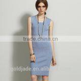 Hot Sale Knitting Fancy Dress for Women Ladies Sleeveless Casual Dress Spring Summer 2016 thumbnail-5
