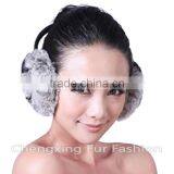 CX-EM-03H Cheap Fluffy Warm Womens Genuine Rex Rabbit Fur Earmuff thumbnail-4
