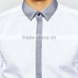 Wholesale Custom Shirt Smart Shirt With Contrast Placket Slim Fit thumbnail-2