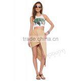 MGOO Super Fashion OEM Brown Black Magic Wrap Ethnic Skirts Irregular Fashion Divided Dancing Skirts 15145B103 thumbnail-3