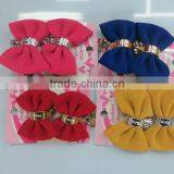 Baby Girls Dacron and Cotton Bow Strip Clip Hair Accessories Multi-colors Optional thumbnail-1