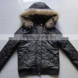 Women Nylon Twill Hoody Winter Padding Jacket thumbnail-1