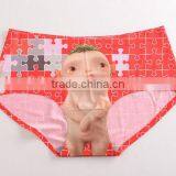 2017 Latest Personalized Your Own Brand Logo Design 95% Cotton 5% Spandex Private Label Band Cute Cartoon Lady Underwear Briefs thumbnail-3