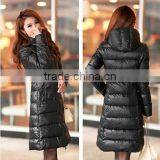 2016 New Fashion OEM Outdoor Long Hoody Woman Down Jacket thumbnail-3