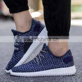 Hot Sale Man Running Breathable Shoe With No Brand Flyknit Fabric Casual Shoes thumbnail-5
