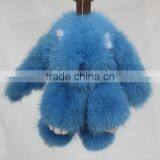 Myfur New Blue Real Copenhagen Mink Fur Rabbit Keychain Cheap Factory Price Car Accessory Keychain thumbnail-2