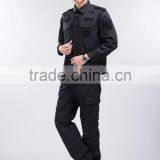 2016 Juqian Custom High Quality Black Workwear Military Security Guard Uniform for Sale thumbnail-4