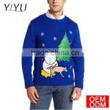 Ugly Christmas Sweater Men's Sad Snowman Pullover Sweater thumbnail-1