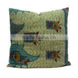 Vintage Kantha Cushion Hand Embroidered thumbnail-2