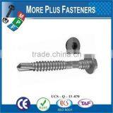 Made in Taiwan Double Thread Hex Flange Fibercement Light Section Heavy Duty Wafer Head Steel Special Self Drilling Screw thumbnail-2