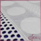 Cotton geometric embroidery lace fabric