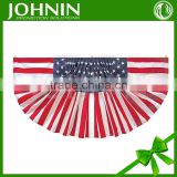 custom printing 300 D polyester JOHNIN made USA election using pleated full fan American flag banners