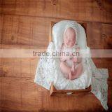 Lace Mohair Bonnet and Romper Set Knitted Baby Pant Newborn Photography Props Knit Baby Bonnet Newborn Hooded Romper