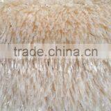 Warp Stretch Knitted Warm Peacock Cashmere Silver Faux Fur Plush Fabric thumbnail-6