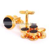 Round Enamel Cufflinks and Studs Sets Metal Studs for Clothing thumbnail-2