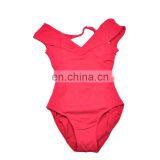 Shiny Red Dance Sleeveless Leotard