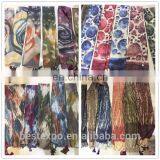 Girls Beautiful Flower Scarf Cotton Jacquard Wedding Shawl New Style Hijab thumbnail-4