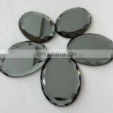 Oval Glass Flat Back Mirror Stone for decoration