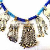 Afghani Pearl Belly Dance Jewellery -Handmade Afghani Vintage Necklace thumbnail-6