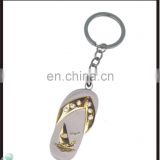 Promotional Custom Logo Diamond Painting Cheap Flip Flop Slipper Personalized Keyring