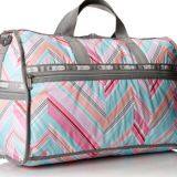 large weekender handbag with full printed zigzag