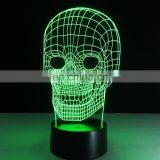 3D Lamp Skull Children's Nightlight Visual Led Night Lights For Halloween thumbnail-4