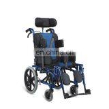 Reclining high back lightweight cerebral palsy children wheelchair