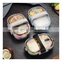 Japanese Portable Lunch Box Stainless Steel Bento Insulated Bento Box Stainless Steel Picnic Meal For Kids School Kitchen Food thumbnail-4