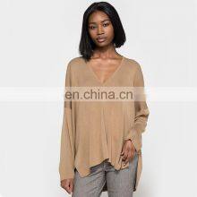 Warehouse V Neck Merino Wool Clothing Erdos Cashmere Sweater thumbnail-1