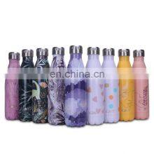 Portable Modern Hiking Travel Vacuum Flask Sample Custom Logo Drinking Bottle Sublimation Tumbler thumbnail-1