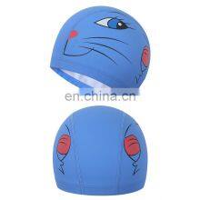 Cartoon Children Swimming Cap Pu Swimming Cap Waterproof Ear Protection Boys And Girls Diving Caps Comfortable thumbnail-3