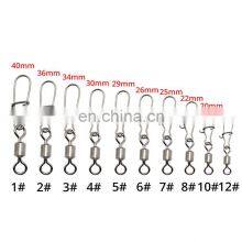 20PCS/Lot Connector Barrel Swivels Rolling Swivels With T Shape Snap Fish Fishing Tackle Fishing Swivel Pesca Accessory thumbnail-1