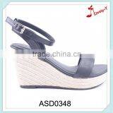 2016 New Wedges Lady Fancy Wholesale Platform Ankle Strap Sandals Shoes thumbnail-1