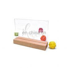 Acrylic Table Sign With Wooden Stands, 5 x 7 Inch Acrylic Sheets Top Menu Display Signs Wedding Birthday Party Table Sign thumbnail-4