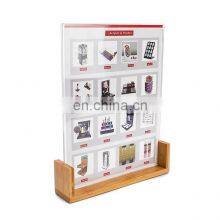 8.5 x 11 Acrylic Sign Holder With Bamboo Base