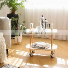 Kitchen Trolley With Wheels Kitchen Storage Rack Trolley Nordic 2 Tier thumbnail-2