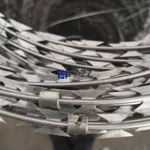 SS304 Stainless Steel Razor Wire Gray Bright Type BTO-22 Diameter 50cm thumbnail-2