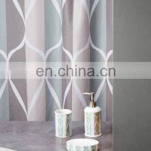Ripple Modern Design Waterproof Peva Shower Curtains thumbnail-2