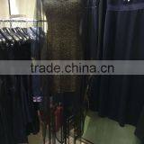 2015 Turkish fashion gilding flexible dress diomands around the neck with mesh coat