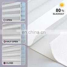 Customized Polyester Roller Double Layer Motorized Motorised Zebra Blinds Smart Jacquard Zebra Blind Roller Blind Shade thumbnail-5