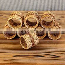 New Design Rattan Napkin Ring Wicker Woven High Quality Tableware Set Napkin Holder Rings Wovenmade in Vietnam thumbnail-2