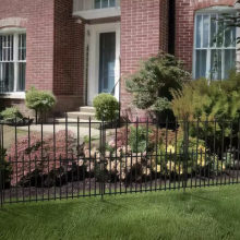 Removable Wrought Iron Garden Fence | Industrial Security Main Gate and Fence Wall for Factory & Warehouse thumbnail-3