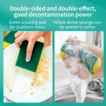 Dual-Sided Scouring Sponge Pads Kitchen Dish Washing Cleaning Sponges for Pots Pans thumbnail-4