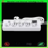 China Factory CE Cheap Extension Power Plug 6Gang 4 Port USB European Power Strip