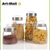 2016 Hot New Products 1gallon Glass Jar for Food,60oz Storage Jar,32oz Tea Jar With Spoon