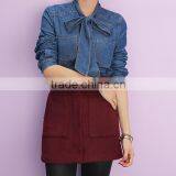 Newest Jean Shirt Floral Jean Tops Jean Summer Shirts thumbnail-3