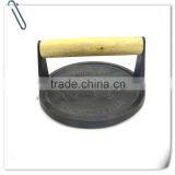 Cast Iron Meat Press Round Hamburger Patty Cooking Press thumbnail-1