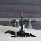 10mm Black Acrylic 3 Column Service Tray Wine Display Rack thumbnail-1